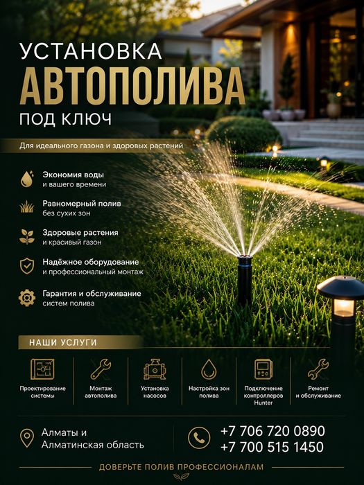 Премиальный автополив для элитных домов и коттеджей+скидки и подарки