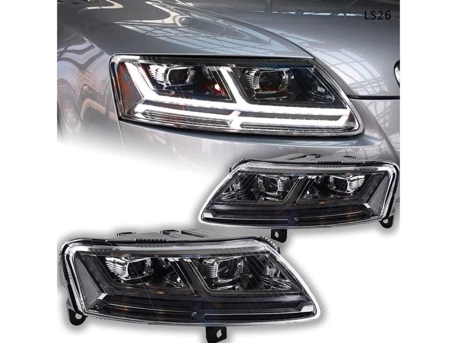 Tuning faruri animate pentru Audi A6 2005-2011 C6 cu lumina dinamica