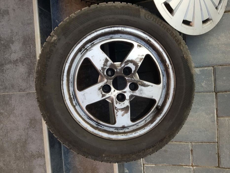 Jante Audi R16 + capace + cauciucuri iarna 205 60 16