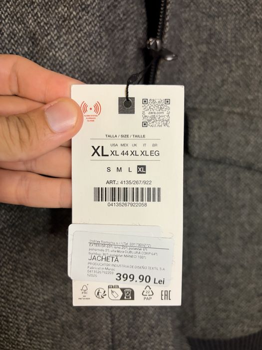 Geaca Zara, Barbati, XL, Colectie 2026