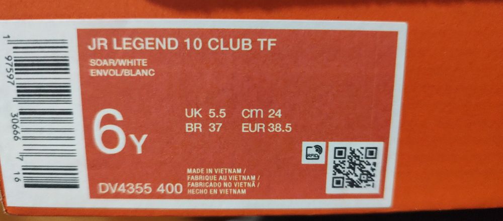 Ghete fotbal sintetic NOI Nike JR Legend 10 Club marimea 38,5