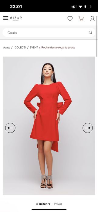 Rochie mini cu spatele gol si funda