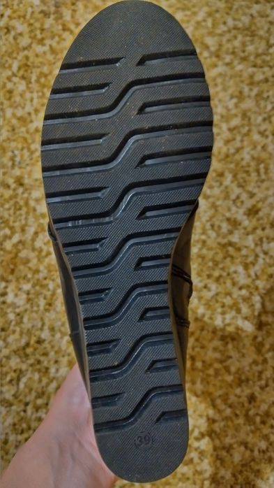 Дамски боти на платформа  естествена кожа