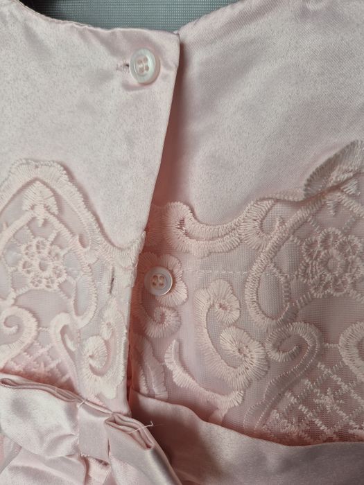 Официална розова рокля за момиче 3г