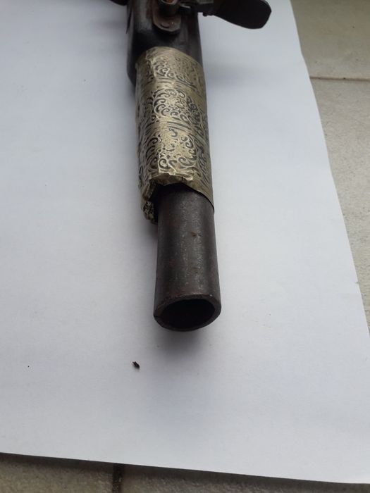 Много красив кремъчен пистолет,пищов,револвер,оръжие,пушка