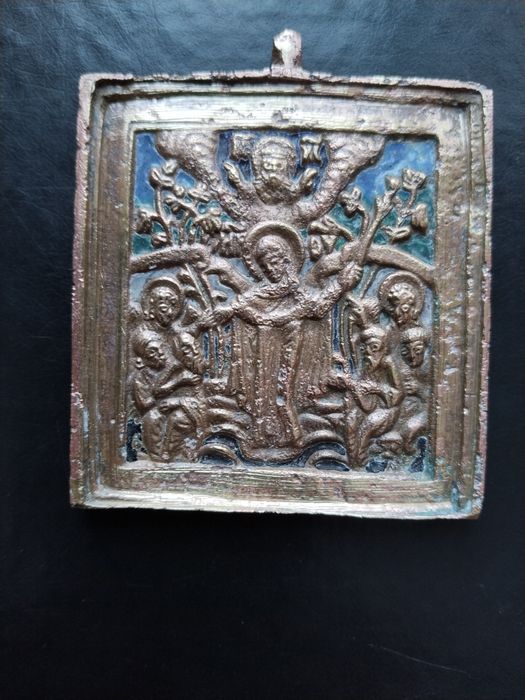 Икона вершковая бронзовая