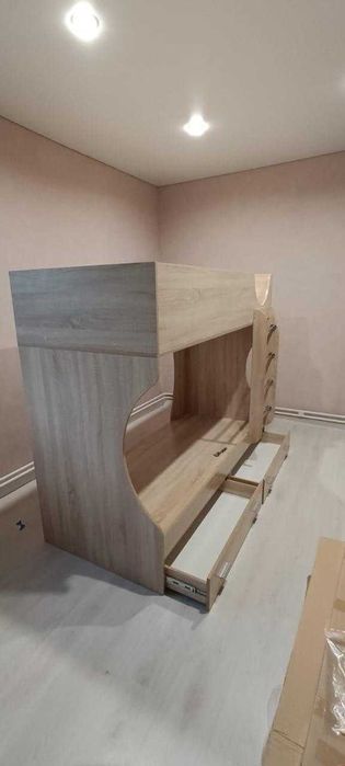 Кровать 2-х спальная с матрасами 80х190