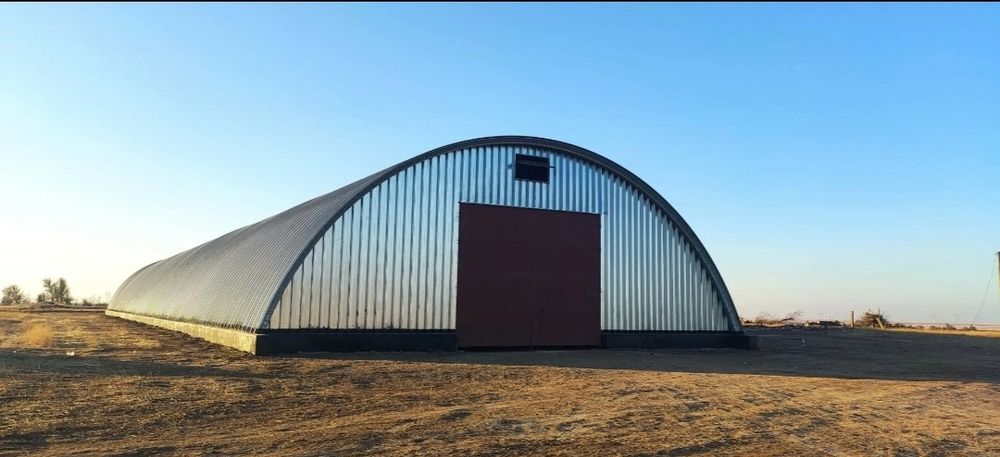 Ангар разворный Безкаркасный Арочный