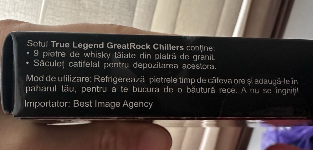 Set True Legend cuburi piatra whisky