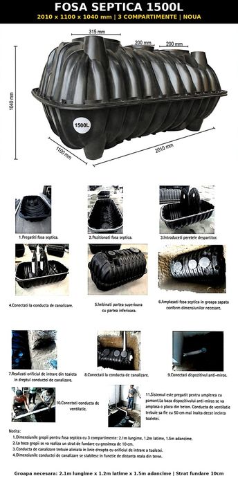 Fosa ecologica  1500l