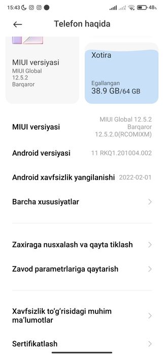 Redmi note 8 
Hotira 64
Kar dak bor
Abmen faqat iphone 7 8 larga kelis