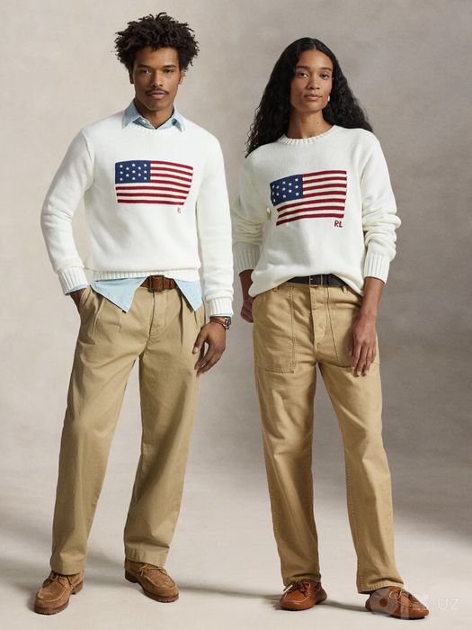 Свитер Ralph Lauren The Iconic Flag для мужчин и женщин, с флагом США
