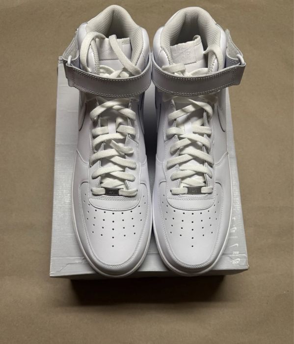 Adidasi Nike Air Force Mid 1 Triple White