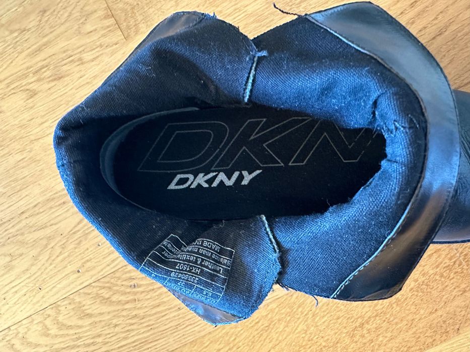 Cizme negre din piele DKNY