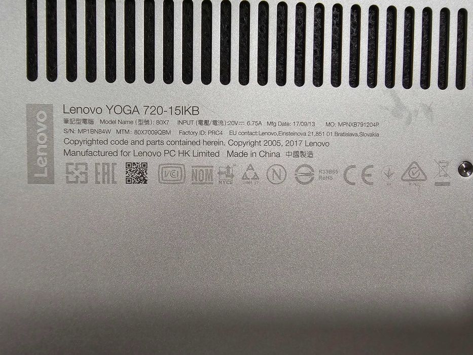 Lenovo Yoga 720-15IKB 15.6" | intel i5-7300HQ 4x3.5GHz / 16GB / 512GB / GTX 1050 / FHD TOUCH/7ч бат