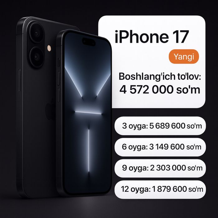 Iphone 17 bitta pasportga