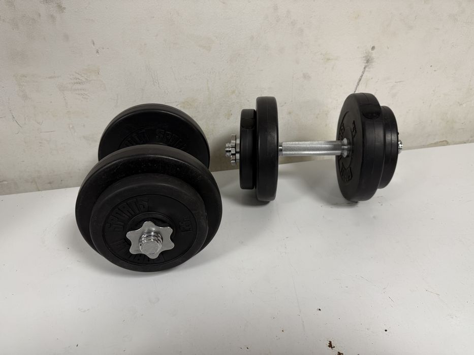 Gantere reglabile set 20 kg. Noi, 10 kg+10 kg=20 kg pret Promo 150 lei