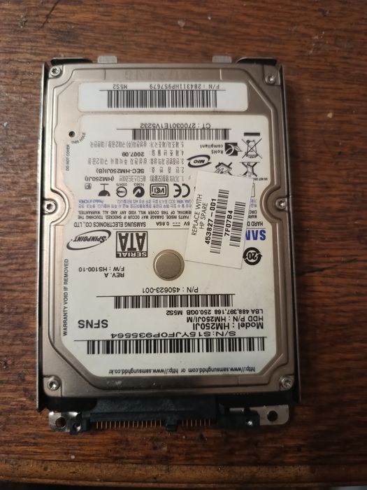 Hard disc "Samsung" 250 Gb
