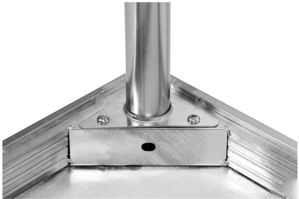 Masă Inox 1600x700x850 mm cu Rebord si Poliță Inferioară Demontabilă