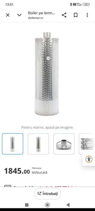 Boiler pe lemne Mol Metal
