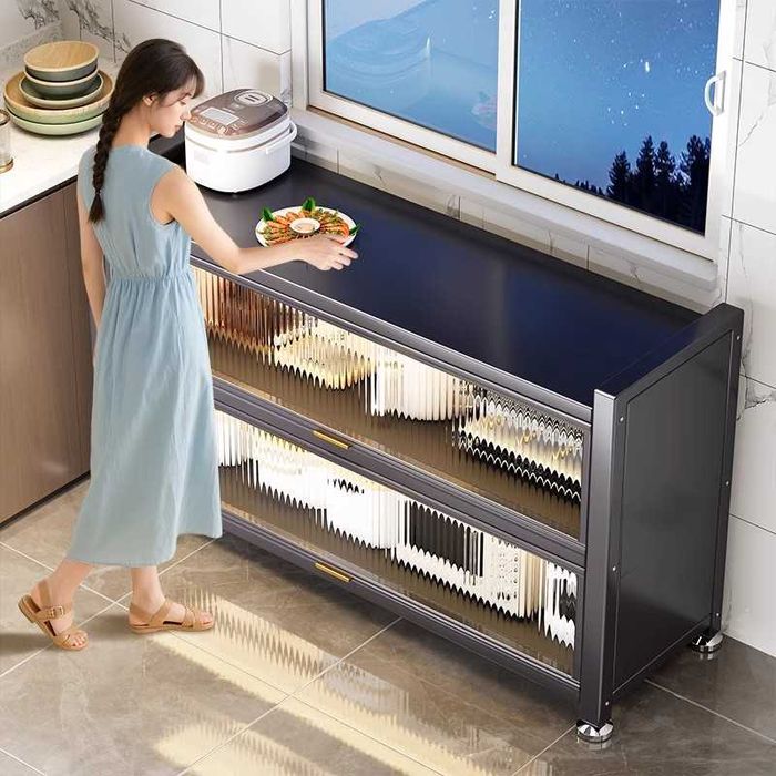 PVC eshikli oshxona shkafi /Yog‘li dog‘larga chidamli oshxona shkafi