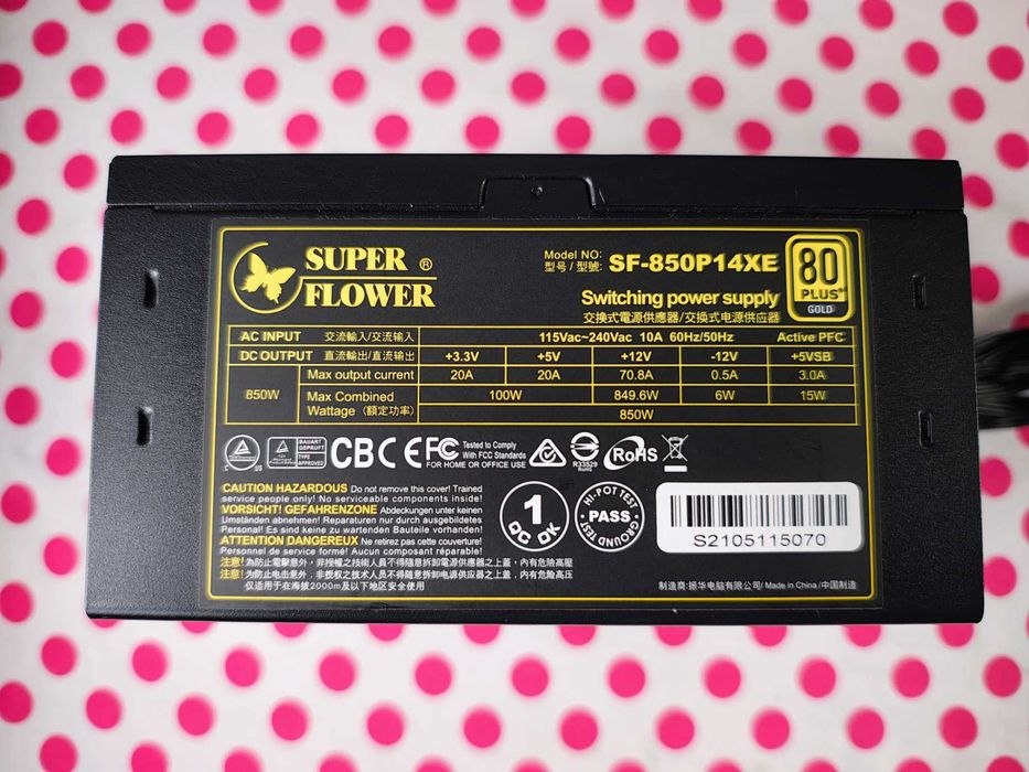 Sursa PC Super Flower Legion GX Pro, 80+ Gold, 850W.