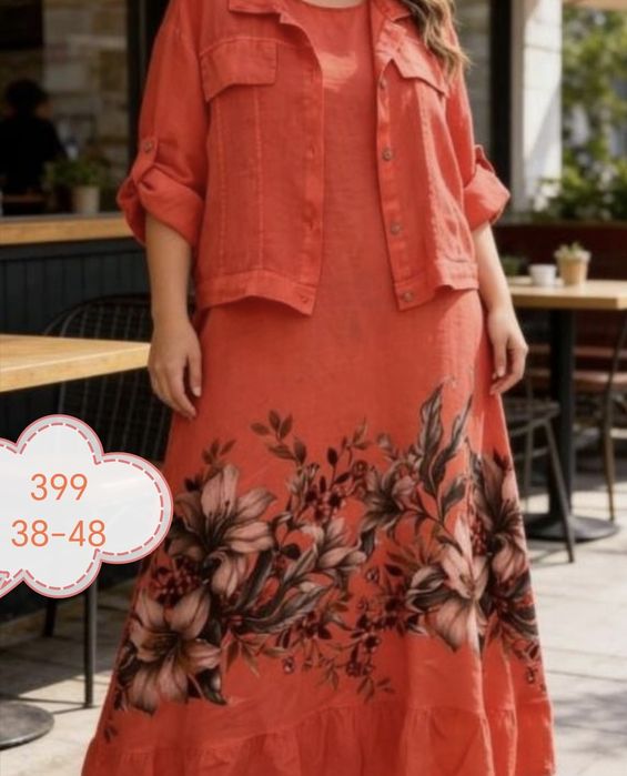Rochie din in si cu camasa