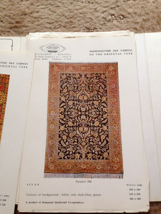 ICECOOP IMPORT-EXPORT - catalog covoare româneşti, anii "70.