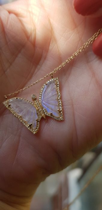 Lantisor din aur cu diamante naturale
