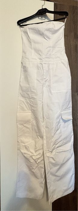 Бял карго гащеризон Zara