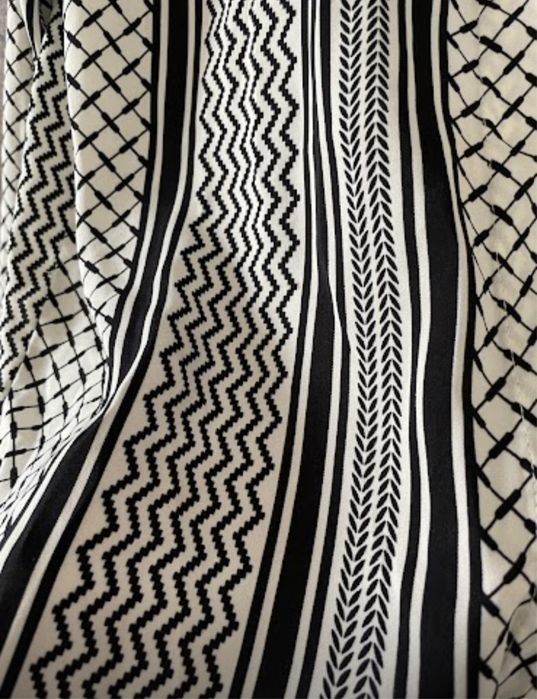 Риза, чернобял десен