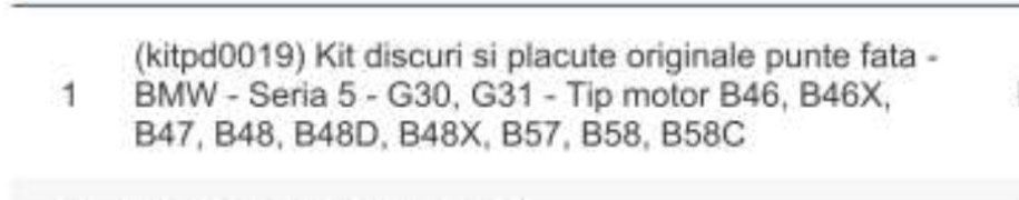 Discuri si placute frana bmw 530i