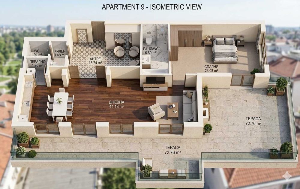 3 стаен/ морска панорама/ ОТ СОБСТВЕНИК без комисионна