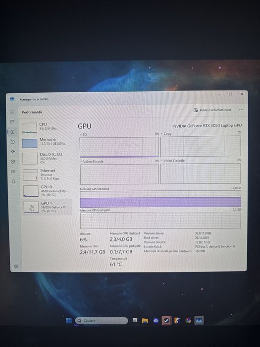 Laptop gaming asus ROG Strix g15 g513IC ,FHD 144hz, procesor ryzen 7 4800H , 16gb DDR4 ram,512gb SSD, GeForce rtx 3050