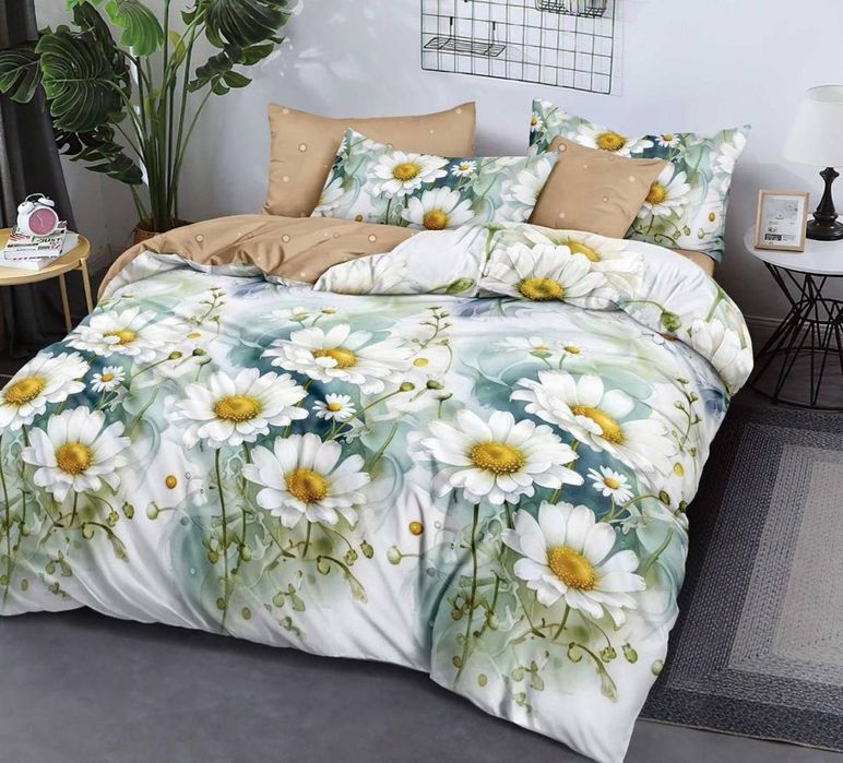 Lenjerie de pat finet 6 piese cu cearceaf pe elastic