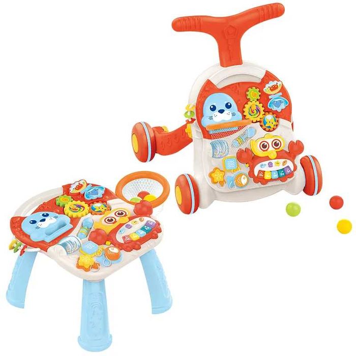 2в1 проходилка - детски уокър и масичка, интерактивна играчка - НОВИ