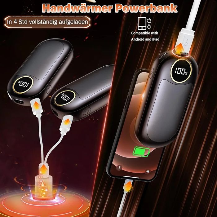 Incalzitoare de maini - set de 2 - 7000 mAh (in total 14000 mAh)