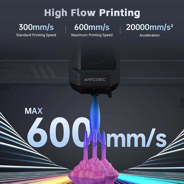 ANYCUBIC Kobra 3 хотенд 3D принтер екструдер V5 J-образна печатаща глава със силиконов чорап 0.4 мм