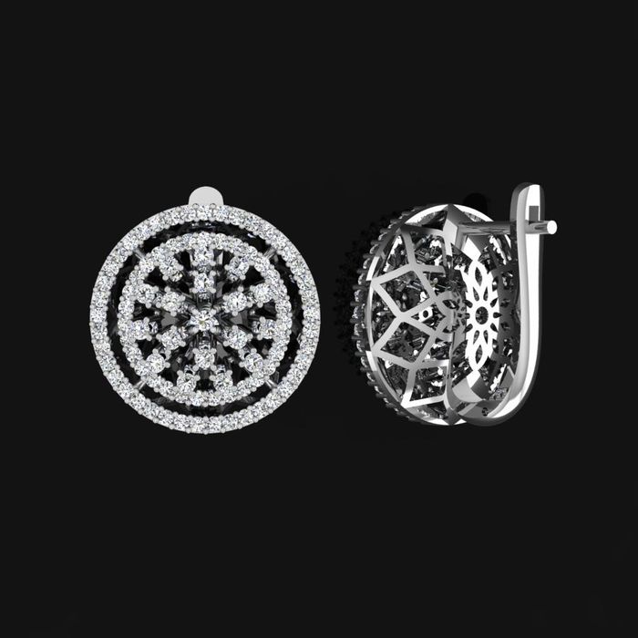 Срочно продам крупные серьги с бриллиантами