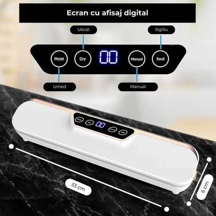 Aparat de vidat alimente,10pungi Incluse,sigilare rapida eficienta,nou