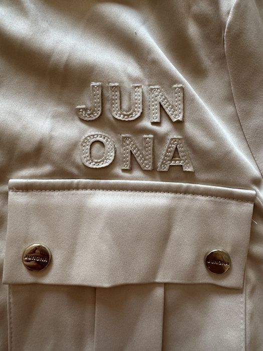 Junona златисто горнище с цип и джобове