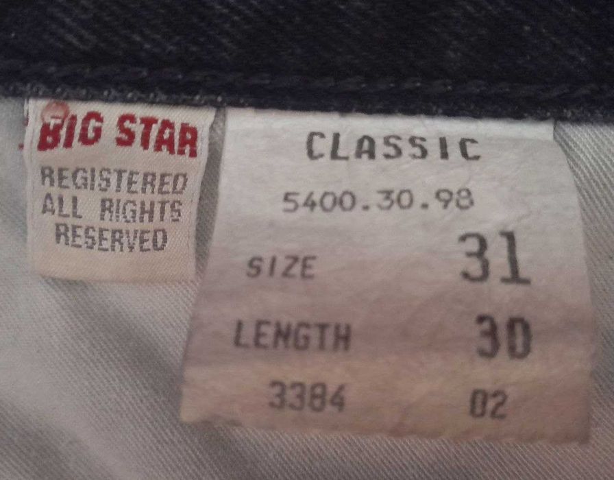 Джинсы Big Star/ W31 L30 / Винтаж.
