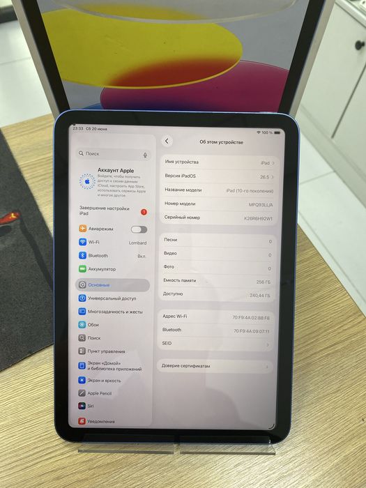 Ipad 10 256gb (p25)