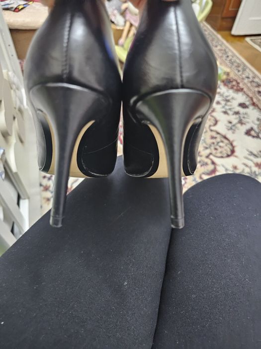 Pantofi Mango piele naturala  37 toc mediu