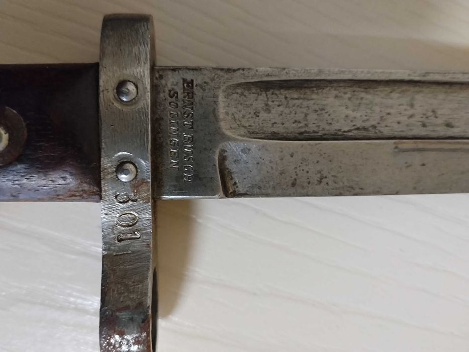 Щик, байонет Manlicher M95 ERNST BUSCH - SOLINGEN WW1