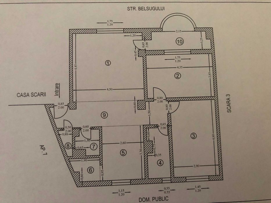 Apartament 3 camere decomandat bloc din bca