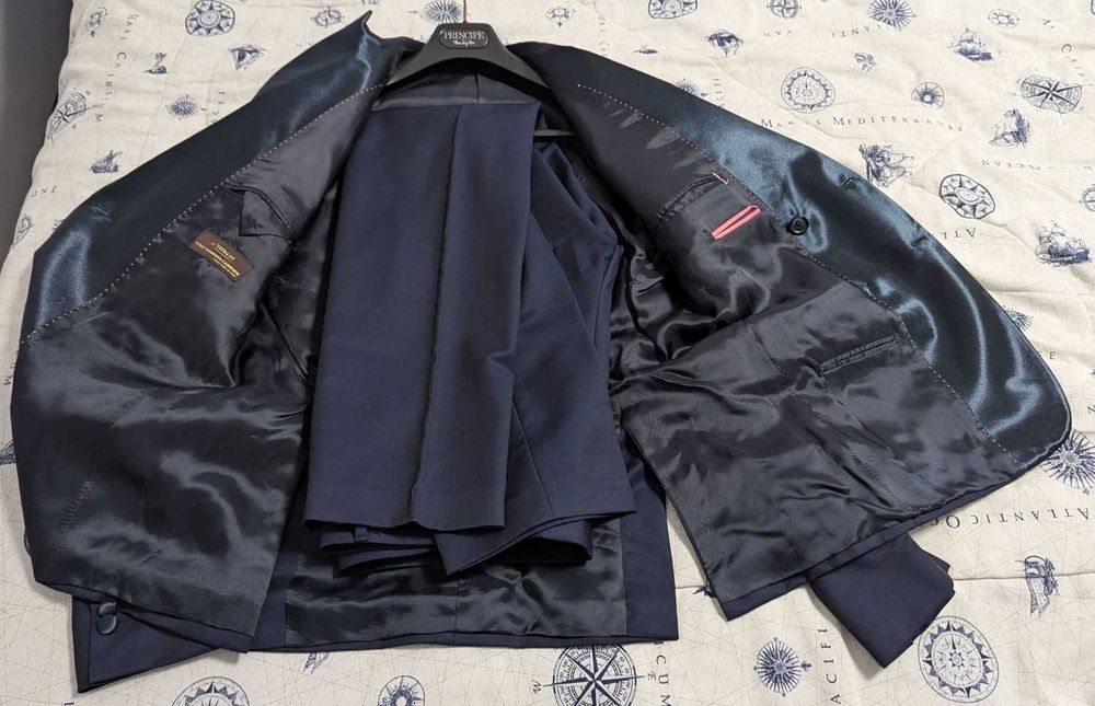 Tata & Fiu  Smoking barbati bleumarin