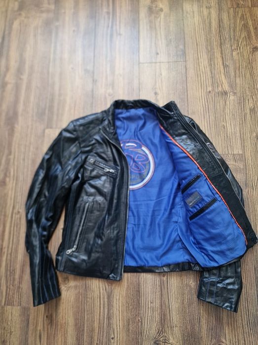 Страхотно мъжко кожено яке ROCKENBLUE,  естествена кожа,  размер  S