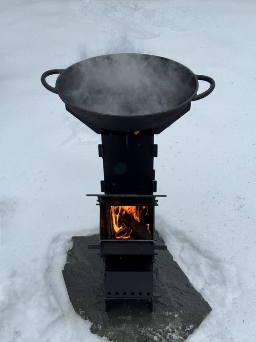 Sobă rachetă exterior | Oțel 3 mm | Demontabilă | Producător