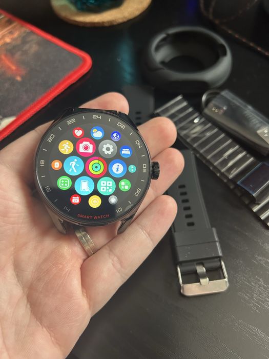 Smartwatch cu casti incorporate, autonomie mare, notificari aplicatii